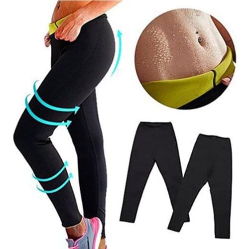 Long Sauna Pants Neoprene Legging Control Panties Fitness Body Shaper Slim Super Stretch Capris Trouser Pant Women Plus Size