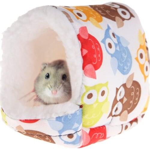 Hamster Nest Warm Winter House Sleep Bed Soft Cotton Small Pet Plush Cage for hamster