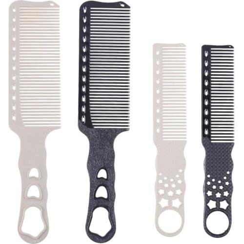 Professional Anti-static Resin Barbers Flat Comb Men Hair Clipper Combs 2019 NEW styling tool Resin Mens hair comb