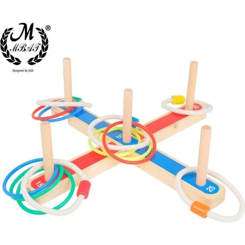 M MBAT Outdoor Game Toy Hoop Ring Toss Quoits Cross Garden For Children Gift Plastic Ring Throwing Ferrule Funny Kids Sport Toys