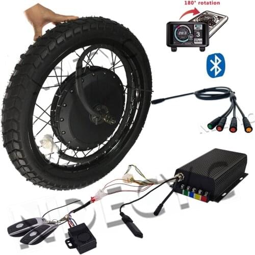 QS V3 72v 8000W e bike kit 150mm dropout motorcycle electric bike motor wheel with waterproof Sabovon controller TFT display