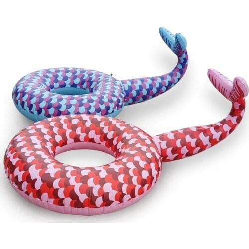 Inflatable mermaid swimming ring, inflatable fishtail swimming ring blister, inflatable swimming ring retail