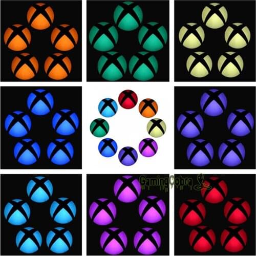 EXtremeRate Logo Power Button Wrap Stickers LED Color Change Skin Cover for Xbox One Console