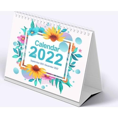 45BA Desk Calendar from Sep. 2021-Dec 2022 with Daily Task List & Ruled Daily Block