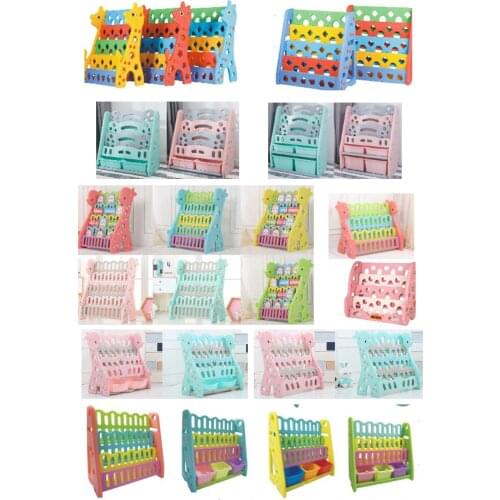 Plastic book shelf storage rack