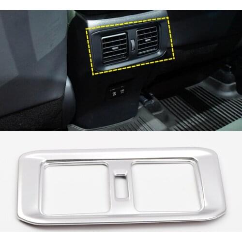 Fit for Toyota RAV4 XA50 2019 2020 2021 Car Accessories ABS Matte Silver Rear Armrest Air Vent Outlet Panel Cover 1pcs