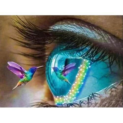 5D Full Square Diamond Painting Portrait Eye Pictures Of Rhinestones Diamond Embroidery Sale Bird Mosaic Cross Stitch Craft Kit
