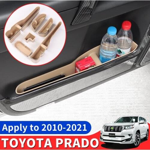 Applicable to 2010-2021 Toyota Land Cruiser Prado 150 Storage Box Water Cup Tank Car Door Storage Grid Modification Accessories
