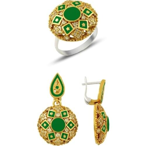 Silver 925 Sterling Enamel Authentic Set
