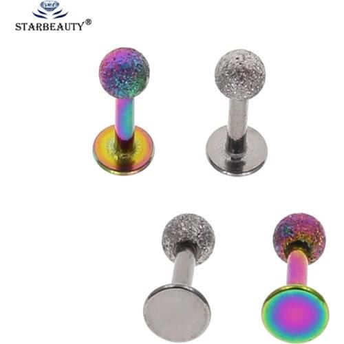 Mix Color Dangle Lip Pircings Ear Bone Piercings Labret 1.2*6mm Surgical Stainless steel 4 Color Choice body jewelry