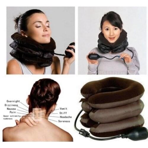 Cervical Neck Traction Device Headache Shoulder Pain Relax Brace Support Pillow