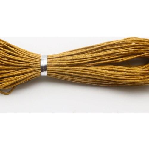 100 Meters Golden Yellow Waxed Cotton Beading Cord 1mm for Bracelet Necklace