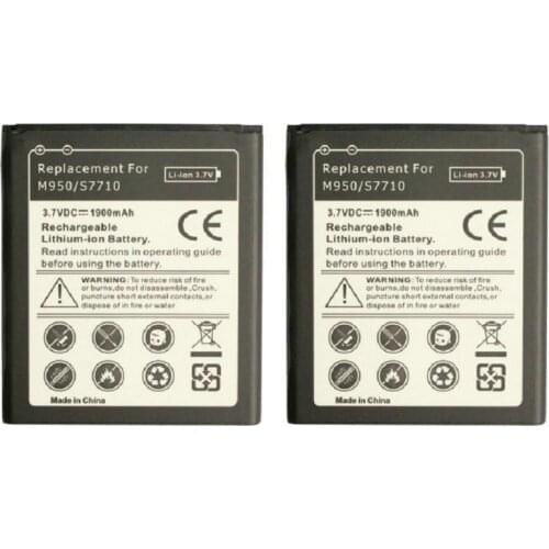 2pcs/lot 1900mAh EB485159LU Replacement Li-ion Battery For Samsung Galaxy Reverb Galaxy Xcover 2 S7710 M950 Bateria Batterij