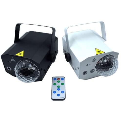 LED 16in1 Laser Magic Ball Effect Light With Sound Master Salve Auto Run Remote Control For Disco Pub KTV Wedding Party Light