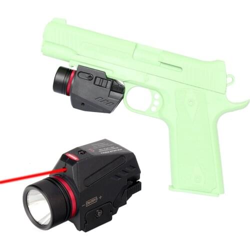 Tactical Weapon Lights Combo Laser Flashlight Tactical LED Pistol Red Laser Sight for 20mm Picatinny Rail Gun Strobe Scout Light