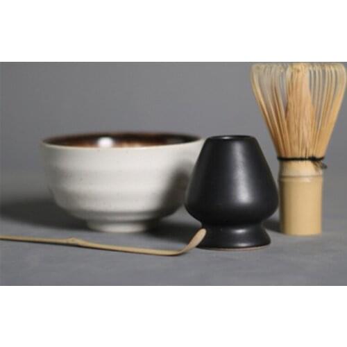 Traditional Ceramic Matcha Set with Bamboo Whisk Ceramic Matcha Bowl with Whisk Holder Tea Set Song Dynasty Tea Set Gift Set
