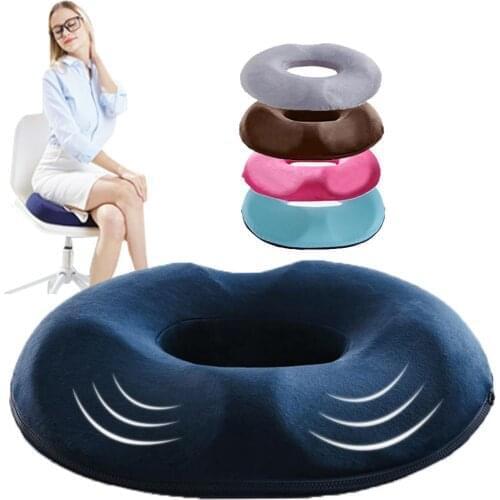 Comfort Donut Seat Cushion Sofa Hemorrhoid Memory Foam Non Hemorrhoid Massage Tailbone Pillow Car Office Seat Cushion Mats