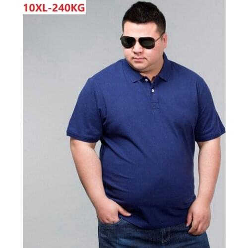 High quality summer men polo-Shirts short sleeve plus size tees 8XL 9XL 10XL super big size oversize polo shirt tops 68 70 200KG
