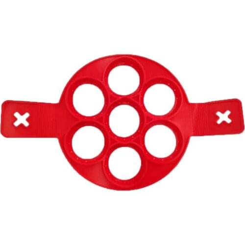 High Quality 7 hole round Christmas silicone breakfast fried egg pancake molds moulds rings omelette