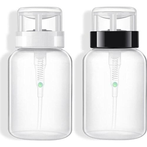 Shellhard 200ml Top Quality Empty Pump Dispenser Liquid UV Gel Nail Art Polish Cleaner Press Pumping Dispenser Bottle