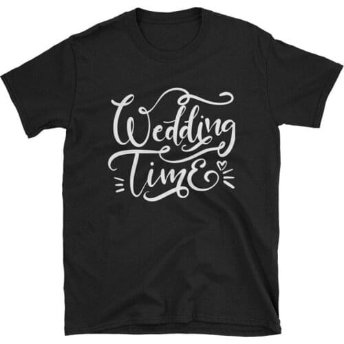 Women Summer Fashion Bride Squad Wedding Top Ladies Bachelorette Party Bridal Bridesmaid Tshirts Tee Shirt Wedding Time T-shirt