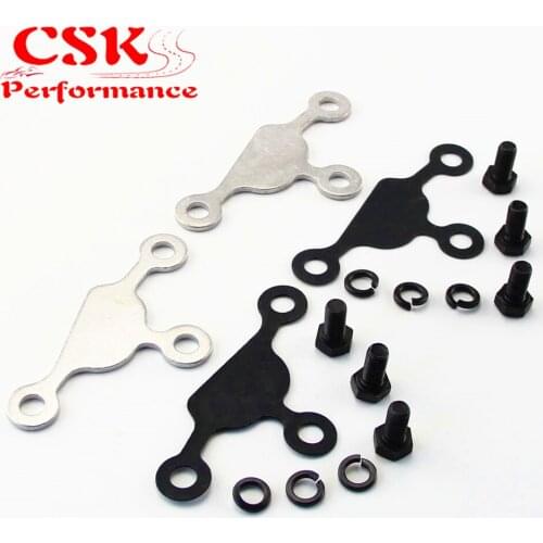 2PCS EGR Block Off Delete Plate Gasket Blocker For Silvia S13 S14 240sx KA24DE DOHC Silver / black / RED