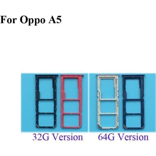 2PCS For OPPO A5 A 5 6.2inch New Original Sim Card Holder Tray Card Slot For OPPO A5 A 5 Sim Card Holder OppoA5