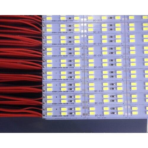 250pcs/lot 100cm LED Double Line Hard Strip Bar Light 12v 144pcs LED/M 5630/5730 Strip Bar For Jewelry Countercabinet