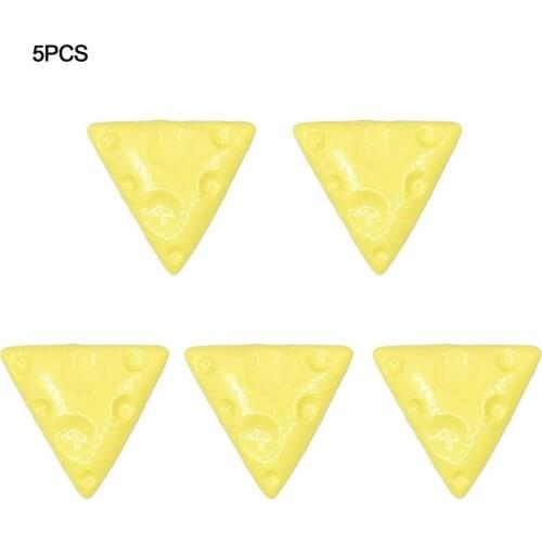 5Pcs Mini DIY Accessory Resin Triangle Shape Cheese Slices Handicraft Toys for Photography DIY Crafts Phone Shell Patch Arts