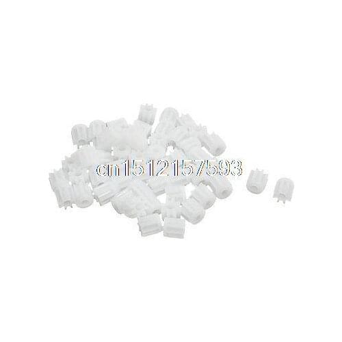 50 Pcs 5mm x 2mm 8 Teeth Plastic Gear Wheel Cog for DIY Toy Car Motor Shaft