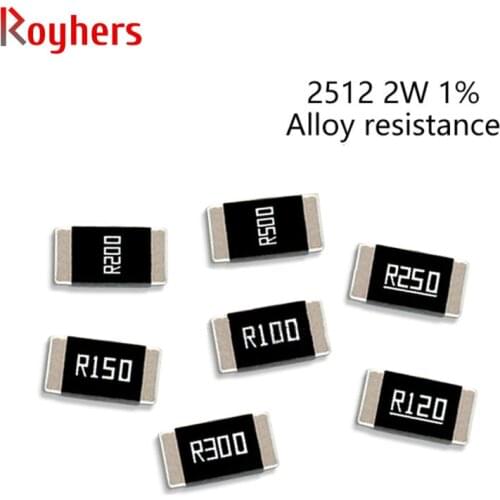 50Pcs 2512 2W SMD Alloy Resistors Kit 1% Tolerance 0.006R 0.03R 0.033R 0.04R 0.07R 0.3R 0.4 Ohm Low Ohmic Chip Resistance Sets
