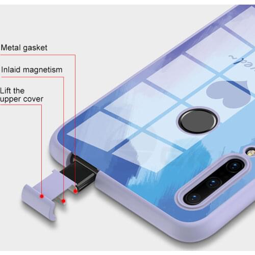 GKK Case For Huawei Honor 9X Pro P Smart Z 2019 Case Liquid Silicone Tempered Glass Shockproof Cover For Huawei Y9 Prime 2019