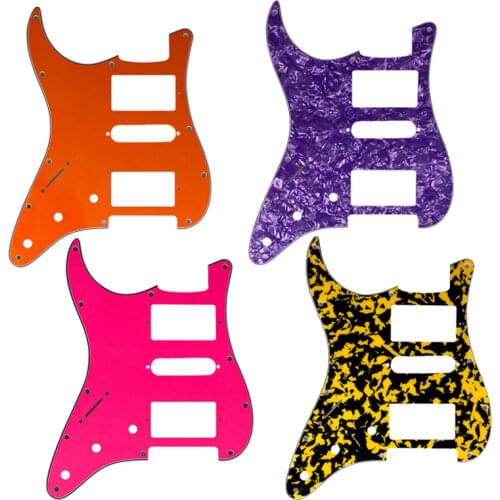 Pleroo Guitar Parts - Left handed 72' 11 Screw Holes Standard Two Humbuckers Single St PAF Guitar pickguard Scratch Plate