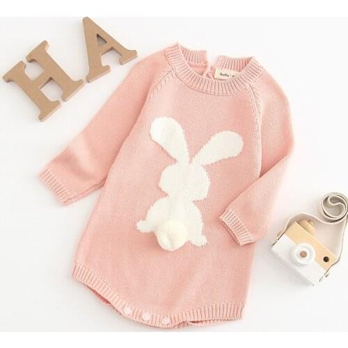 Baby Infant Spring Autumn Sweater Fashion Newborn Baby Boy Girls Clothes Kintted Rabbit Infantil Long Sleeve Ouftist Clothing
