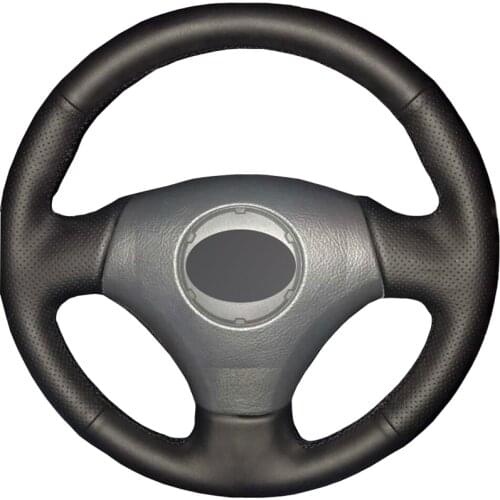 Black PU Faux Leather DIY Hand-stitched Car Steering Wheel Cover for Toyota Vios Mark 2 Corolla 2000-2004 Lexus GS430 GS300 2004