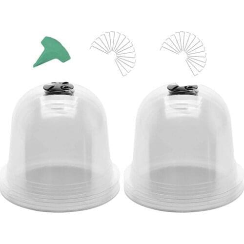 Frost Freeze Cold Plant Protection Garden Cloche Dome Plant Bell Protector Cover With Securing Nails Plastic Mini Greenhouse