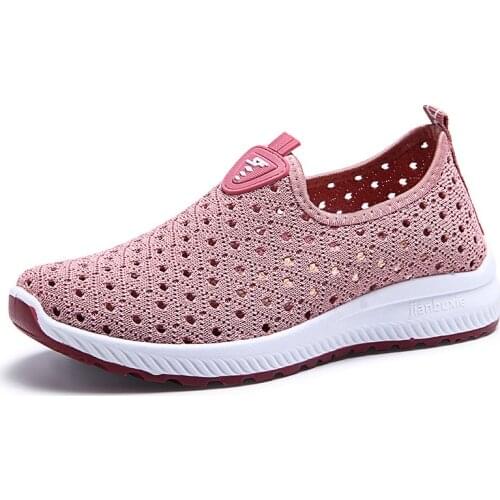 Summer Women Shoes Breathable Mesh Sneakers Shoes Ladies Slip on Flats Socofy Loafers Shoes Fashion Trainers Women3098