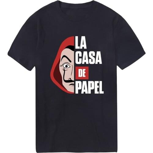 La casa de papel Streetwear T Shirts Men Print Short Sleeve 2020 Tshirts Vintage Punk Style Tops Male Cosplay Tees Dadera Hombre