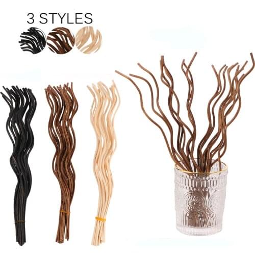 Lychee Life 20pcs Wavy Rattan Reed Fragrance Diffuser Replacement Refill Sticks Air Freshener Room Perfume Rattan Diffuser