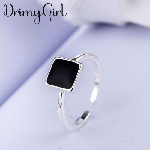Charming Open Square Ring for Women Vintage Boho Party Rings Gothic Punk Jewelry Gifts for Girls 2021