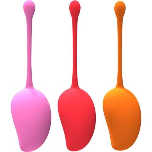Mango Shape Kegel Balls Ben Wa Vagina Balls Female Vagina Tighten Exercise Massager Machine Sex Toy for Women Metal Geisha Ball