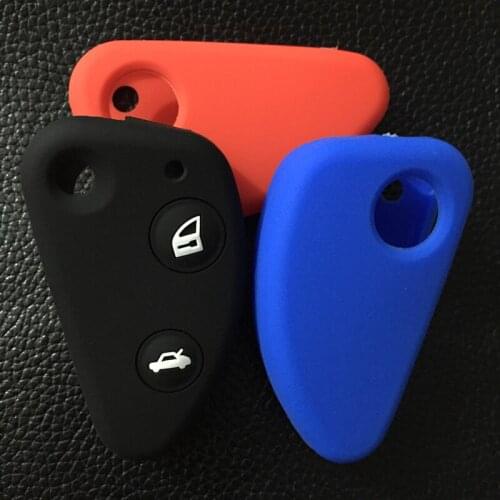 Silicone Rubber car Key Cover Case for Alfa Romeo 147 166 GT JTD 156 TS folding 2 buttons remote key