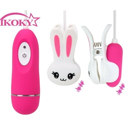 10 Speeds Breast Massage Vibrator Clitoris Clip Clitoral Stimulation Nipple Clip Sex Toys for Women Vibrating Nipple Clamps