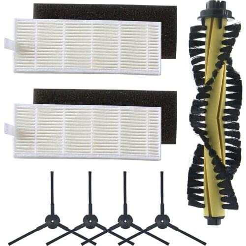 High Quality Robot Vacuum Cleaner Parts For ILIFE A4 T4 X432 X430 Hot Main Brush HEPA Filter Sponge Side Brushes For ILIFE A4