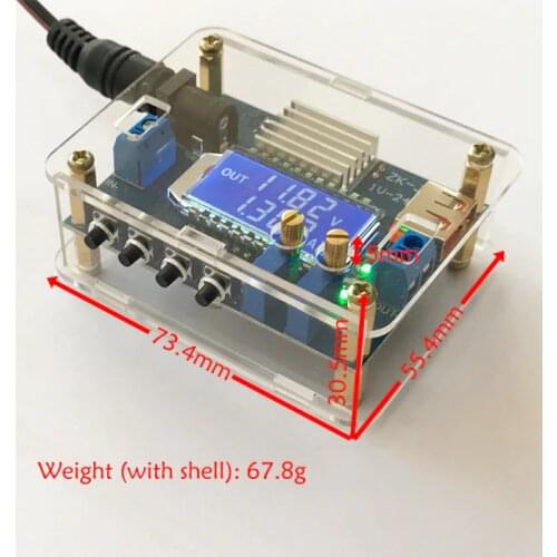 High precision DC DC Buck Converter CC CV Power Module 1-24V 3A Adjustable Regulated power supply capacity Voltmeter ammeter