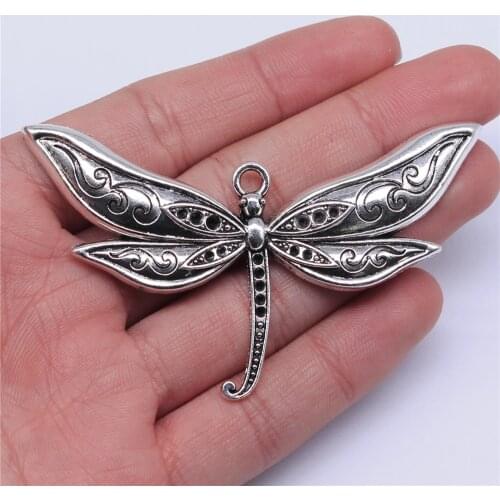 WYSIWYG 1pcs 80x47mm Pendant Large Dragonfly Dragonfly Charm Pendants For Jewelry Making Big Dragonfly Pendants