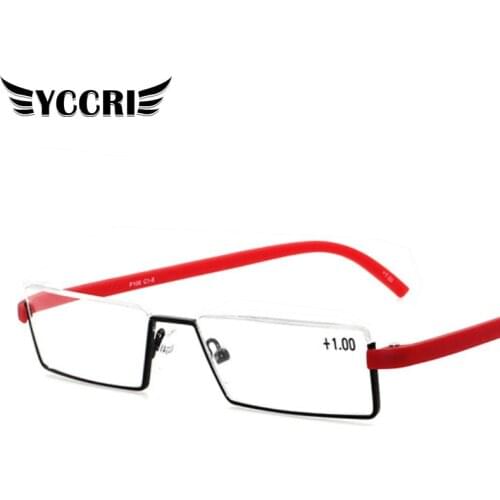 YCCRI New Half Frame Reading Glasses Unisex Light and Comfortable Reading Glasses Resin Lenses Folding Presbyopia Eyeglasses
