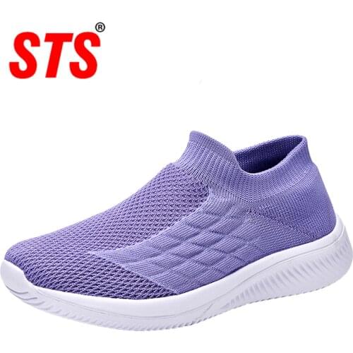 Lady Loafers Fashion Casual Mother Shoes Womens Sneaker Cover Lightweight Running Shoes Flying Woven Cross-Border Large Size