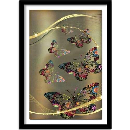 100% DIY 5D Diamond butterfly Handmade Diamond Painting Cross Stitch Kits Diamond christmas Embroidery