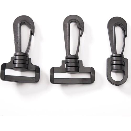 5 PCS Plastic hooks 20mm-50 mm wide size hooks Backpack accessories Black hook Dog buckle Lobster clasp Key chain